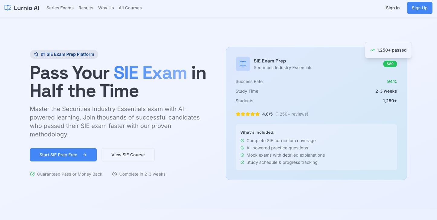 Lurnio - AI-Powered Exam Prep